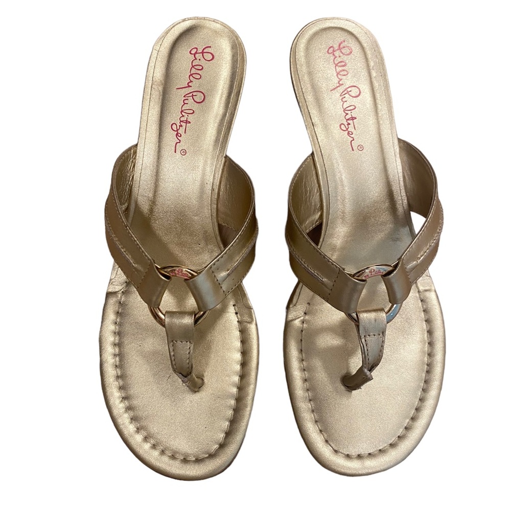 Lilly Pulitzer McKim Wedge Sandal Gold